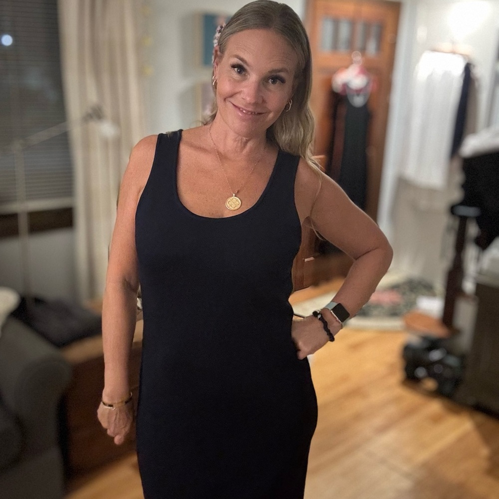 St. John Collection Size 12 Navy Knit Sleeveless Dress Brand New with Tags - Picture 2 of 5